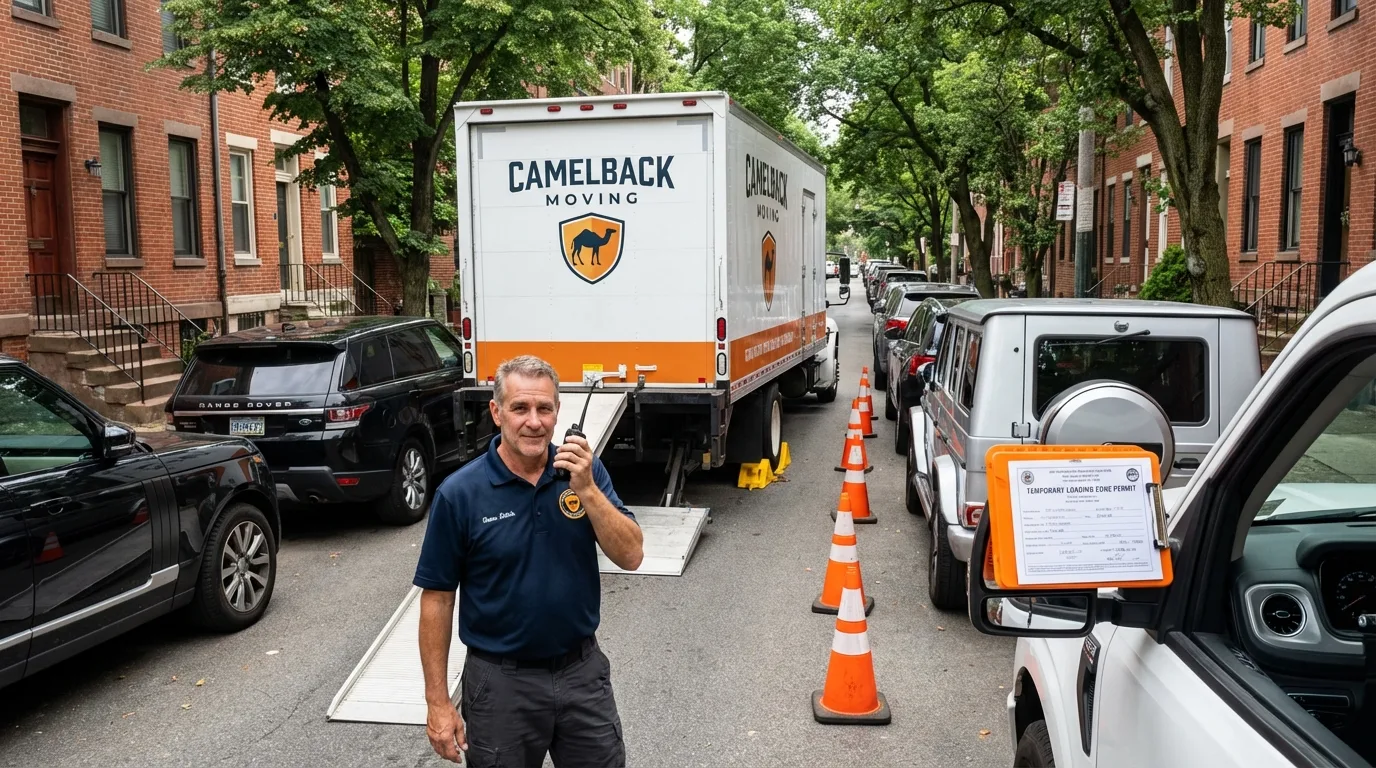 City street loading permit setup in Valley View, PA